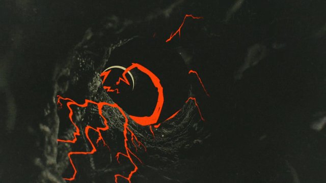 Video Reference: abstract, dark, glowing, red, orange, cracks, lava, molten, rock, texture, pattern, dramatic, energy, surface, background