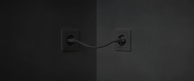Video Reference: power outlet, cable, wall socket, electricity, interior, dark room, minimalism, connection, plug, wall, home, utility
