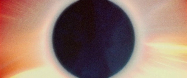 Video Reference: Sky, Astronomical object, Tints and shades, Electric blue, Circle, Font, Magenta, Macro photography, Ceiling, Darkness