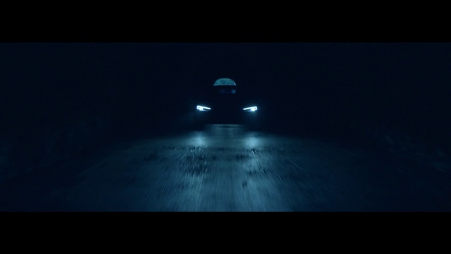 Video Reference: Automotive lighting, Headlamp, Font, Lens flare, Asphalt, Electric blue, Display device, Darkness, Horizon, Astronomical object
