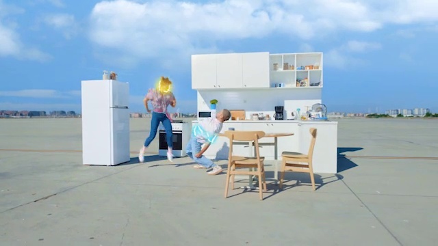 Video Reference: Sky, Cloud, Chair, Building, Table, House, Door, Shade, Landscape, Horizon