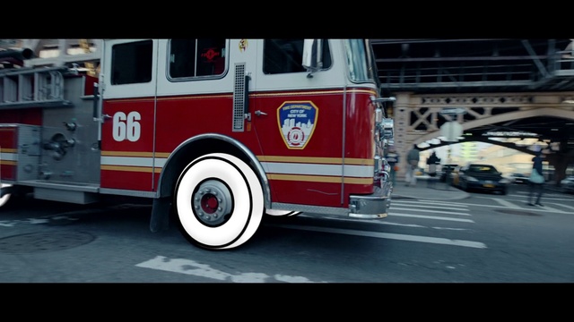 Video Reference: Wheel, Tire, Vehicle, Automotive tire, Automotive lighting, Motor vehicle, Car, Automotive design, Truck, Fire department
