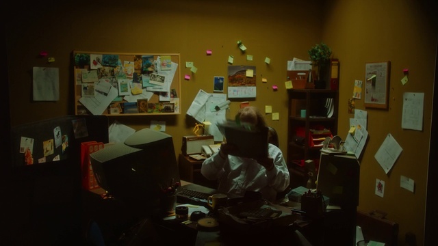 Video Reference: Chair, Art, Space, Event, Visual arts, Job, Office equipment, Office supplies, Room, Desk