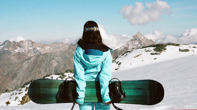 Video Reference: Sky, Cloud, Mountain, Snow, Eyewear, Slope, Travel, Luggage and bags, Bag, Ice cap