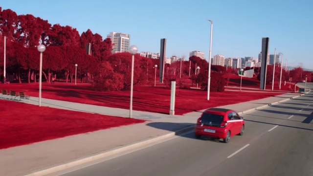 Video Reference: Car, Tire, Vehicle, Sky, Wheel, Building, Automotive lighting, Motor vehicle, Infrastructure, Automotive design