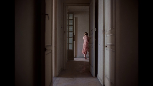 Video Reference: Wood, Dress, Flash photography, Building, Flooring, Ceiling, Column, Darkness, Fashion design, Symmetry