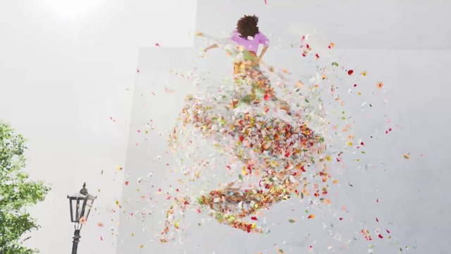 Video Reference: Paint, Street light, Plant, Liquid, Confetti, Art, Tints and shades, Party supply, Font, Event