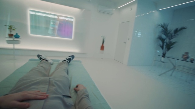 Video Reference: Comfort, Azure, Interior design, Building, Floor, Wall, Paint, Flooring, Linens, Space