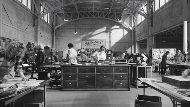 Video Reference: Building, Furniture, Table, Cabinetry, White, Black, Architecture, Desk, Black-and-white, Drawer