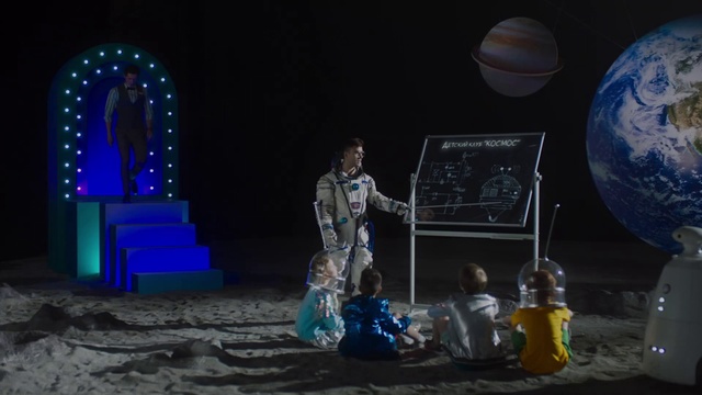 Video Reference: Blue, World, Light, Lighting, Astronaut, Gas, Astronomical object, Space, Electric blue, Event