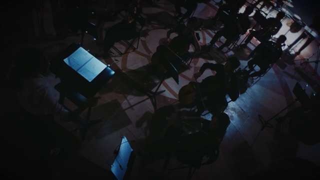 Video Reference: Musical instrument accessory, Chair, Entertainment, Event, Space, Darkness, Room, Stage, Fun, Night