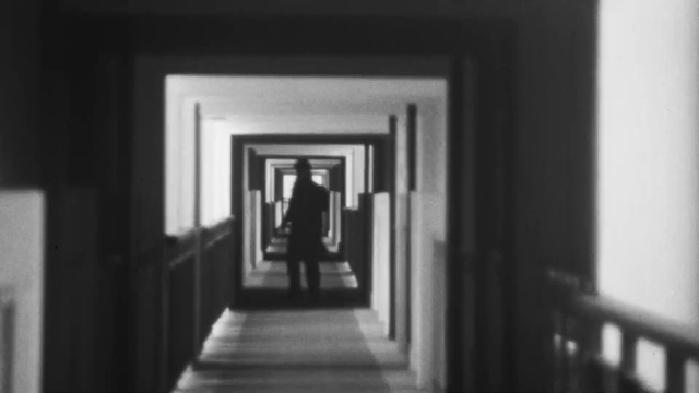 Video Reference: Building, Black-and-white, Font, Art, Flash photography, Symmetry, Tints and shades, Rectangle, Monochrome photography, Monochrome