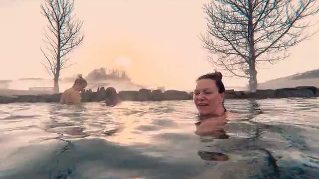Video Reference: Water, Sky, Tree, Swimming pool, Plant, Sunlight, Happy, Leisure, Fun, Lake