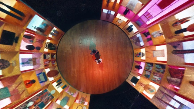 Video Reference: Wood, Orange, Interior design, Flooring, Hardwood, Tints and shades, Ceiling, Circle, Wood stain, Leisure