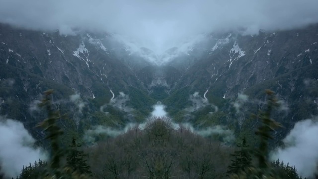 Video Reference: Atmosphere, Cloud, Plant, Mountain, Fog, Water, Highland, Natural landscape, Tree, Terrain