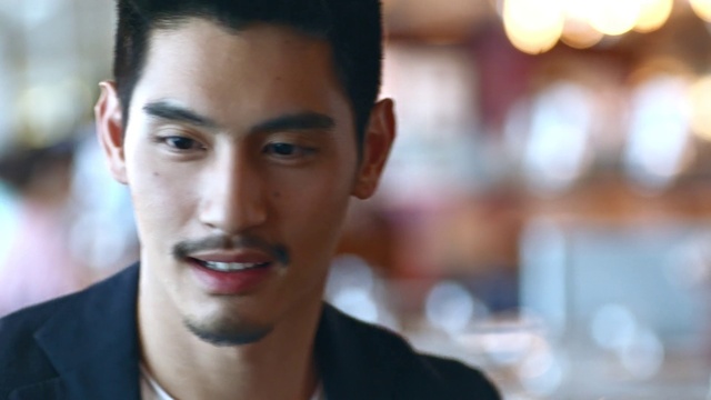 Video Reference: Forehead, Nose, Eyebrow, Smile, Eyelash, Ear, Flash photography, Jaw, Neck, Street fashion