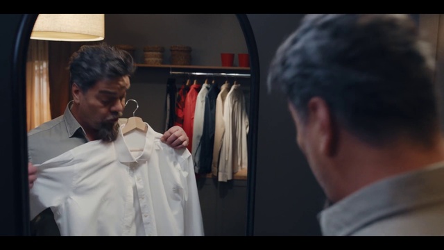 Video Reference: Window, Sleeve, Fashion design, Event, Formal wear, Clothes hanger, Street fashion, Dress shirt, Conversation, Room