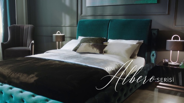 Video Reference: Furniture, Comfort, Green, Light, Building, Blue, Bed frame, Lamp, Wood, Lighting