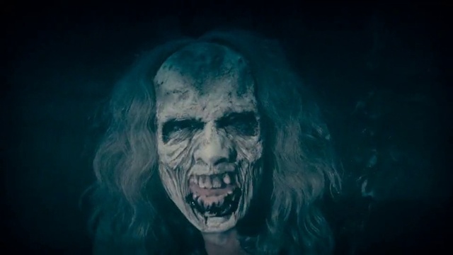 Video Reference: Eye, Mouth, Jaw, Flash photography, Art, Painting, Facial hair, Electric blue, Fictional character, Shout