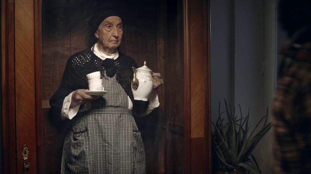 Video Reference: Plant, Sleeve, Houseplant, Window, Flowerpot, Art, Event, Formal wear, Vintage clothing, Beard