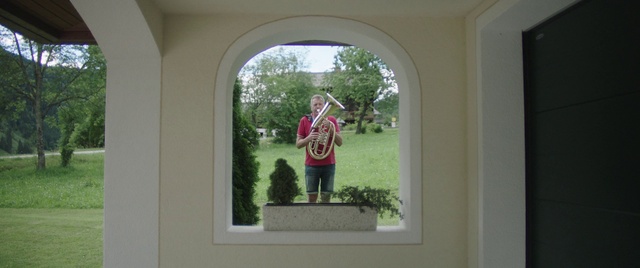 Video Reference: Plant, Musical instrument, Window, Building, Dress, Tree, House, Flag, Wind instrument, Grass