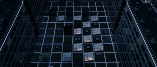 Video Reference: Rectangle, Grey, Wood, Tower block, Flooring, Tints and shades, Pattern, Font, Facade, Urban design