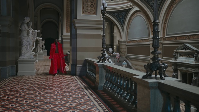 Video Reference: Building, Interior design, Sculpture, Statue, Flooring, Art, Facade, Arch, Room, Column