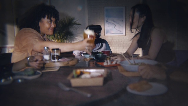 Video Reference: Tableware, Table, Drinkware, Sharing, Plate, Event, Glass, Fun, Conversation, T-shirt