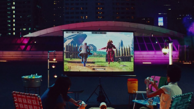 Video Reference: World, Plant, Entertainment, Leisure, Flat panel display, Stage, Performing arts, Chair, Fun, Display device