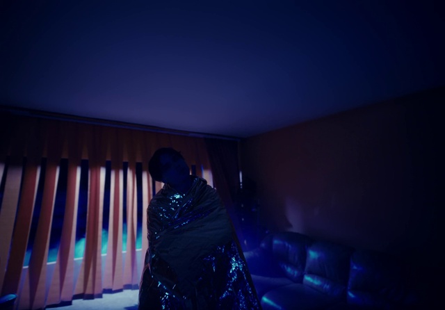 Video Reference: Purple, Building, Couch, Flash photography, House, Tints and shades, Electric blue, Sky, Ceiling, Event