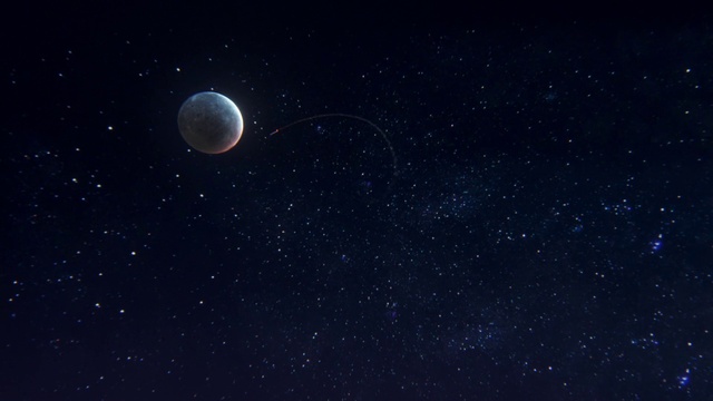 Video Reference: Atmosphere, Sky, Blue, Moon, Astronomical object, Science, Star, Galaxy, Full moon, Electric blue