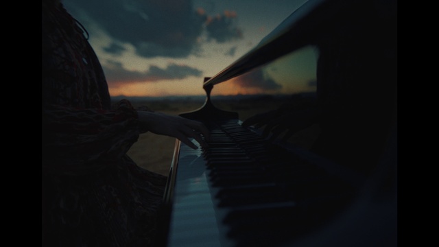 Video Reference: Cloud, Sky, Musical keyboard, Flash photography, Piano, Keyboard, Musical instrument, Pianist, Tints and shades, Dusk
