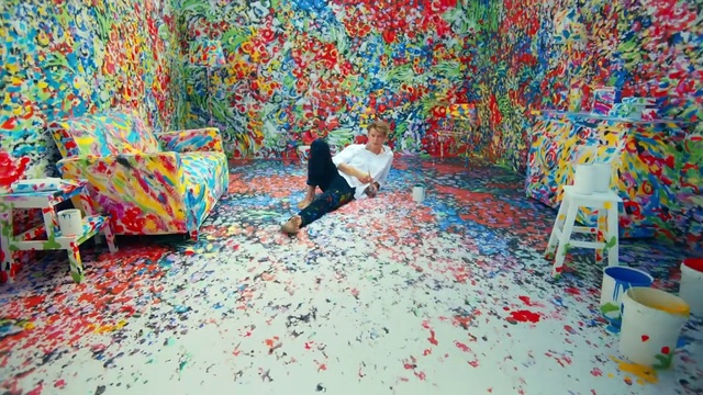 Video Reference: Art, Visual arts, Textile, Painting, Floor, Room, Flooring, Play, Leisure, Modern art