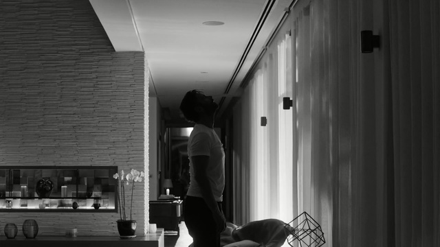 Video Reference: White, Black, Photograph, Black-and-white, Monochrome, Standing, Light, Snapshot, Monochrome photography, Wall