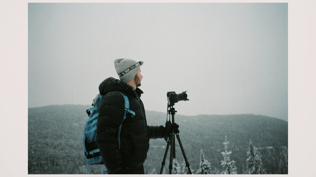 Video Reference: tripod, rack, support, television camera, man, television equipment, Person