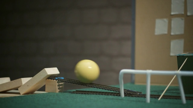 Video Reference: Ball, Table, Room, Indoor games and sports, Furniture, Games, Yellow, Wall, Leisure, Billiard table