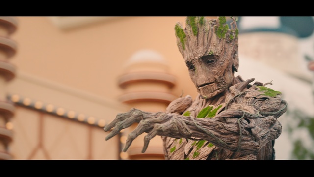 Video Reference: Statue, Sculpture, Fictional character, Tree, Action figure, Plant, Adaptation, Houseplant, Superhero, Wood, Person