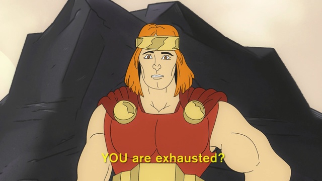 Video Reference: fictional character, cartoon, mouth, superhero, human, fiction, Person
