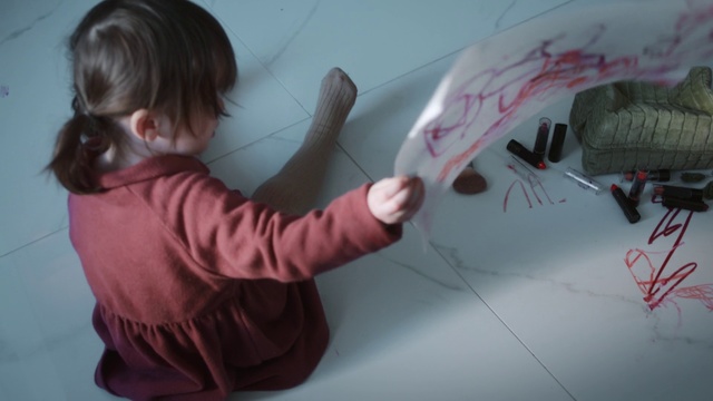 Video Reference: Child, Play, Drawing, Toddler, Child art, Hand, Organism, Finger, Art, Writing