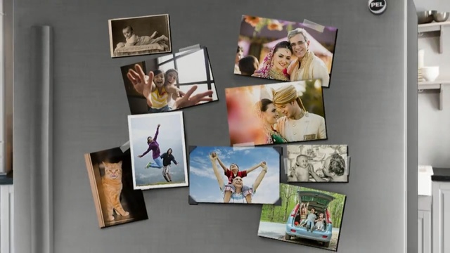 Video Reference: picture frame, shelf, shelving, collage, photograph album, photomontage, product, exhibition, furniture, collection