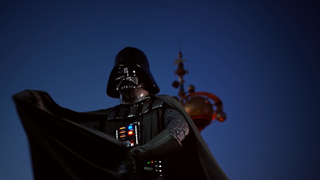 Video Reference: Darth vader, Supervillain, Fictional character, Sky, Action figure, Darkness, Toy