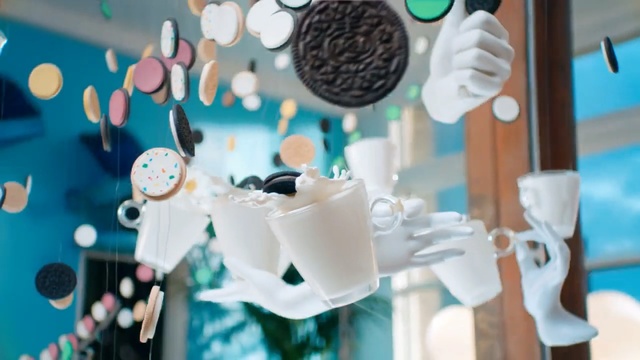 Video Reference: blue, event, baby shower, product, Person