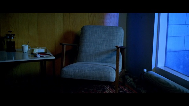 Video Reference: Room, Furniture, Blue, Light, Chair, Lighting, Darkness, Couch, Sky, House