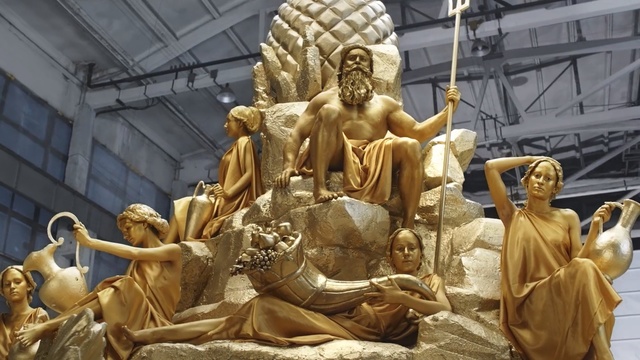 Video Reference: sculpture, statue, classical sculpture, tourist attraction, carving, mythology, temple, art, stone carving, monument, Person