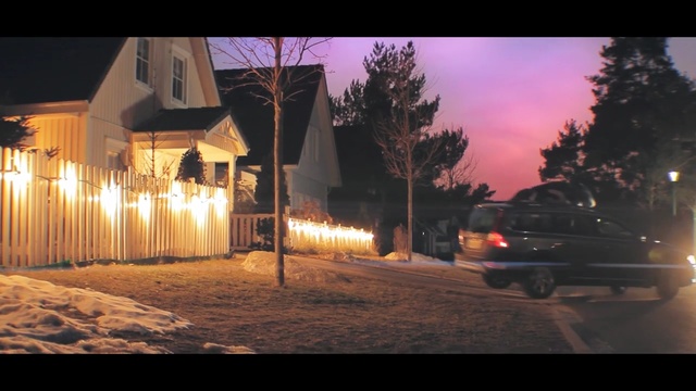 Video Reference: snow, winter, night, light, lighting, sky, car, evening, tree, morning, Person