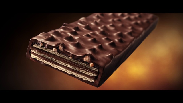 Video Reference: Chocolate, Food, Chocolate bar, Dessert, Snack cake, Baked goods, Confectionery, Snack, Cuisine, Wafer