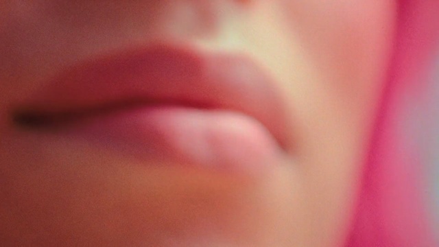 Video Reference: Lip, Face, Skin, Pink, Red, Cheek, Nose, Close-up, Chin, Mouth