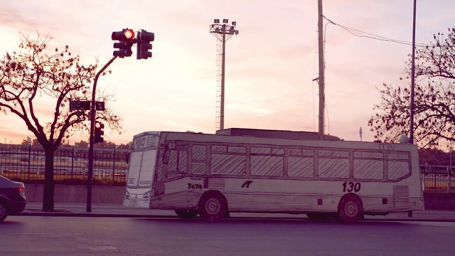 Video Reference: Motor vehicle, Transport, Mode of transport, Vehicle, Car, Lighting, Bus, Sky, Commercial vehicle