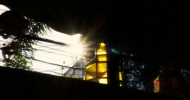 Video Reference: sky, night, yellow, light, architecture, tree, lighting, darkness, tourist attraction, sunlight