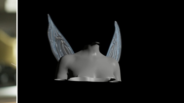 Video Reference: White, Sculpture, Wing, Photography, Statue, Figurine, Black-and-white, Still life photography, Hand, Fictional character